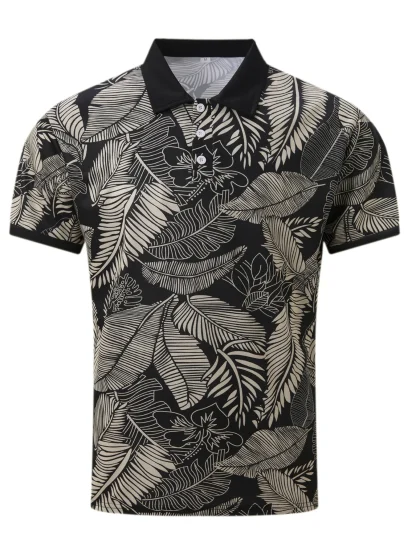 Feather Print Golf Polo - Image 2