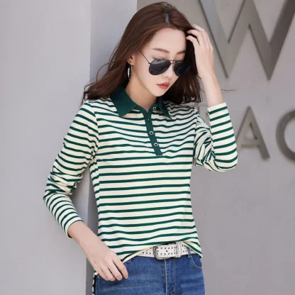 Striped Golf Polo Shirt - Image 5
