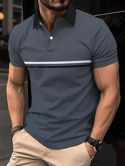 Casual Streetwear Golf Polo Shirt - Image 3