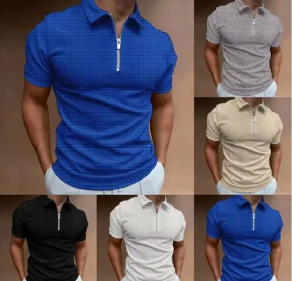 Waffle Golf Polo Shirt - Image 6