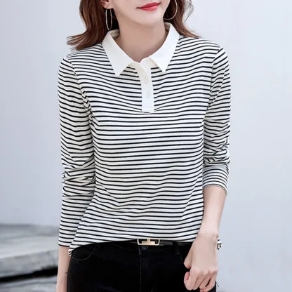 Elegant Stretch Golf Polo Shirt - Image 4