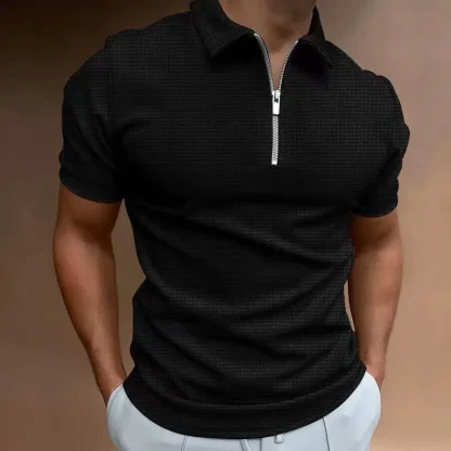 Waffle Golf Polo Shirt - Image 3
