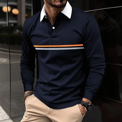 Classic Stripe Golf Polo Shirt - Image 3