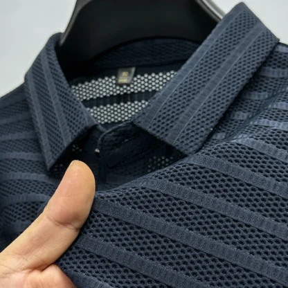 Sporty Mesh Golf Polo Shirt - Image 2