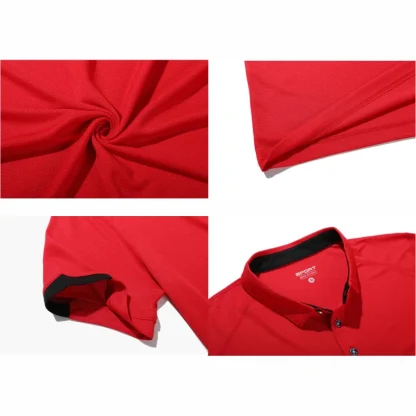 Breathable Lapel Golf Polo Shirt - Image 6