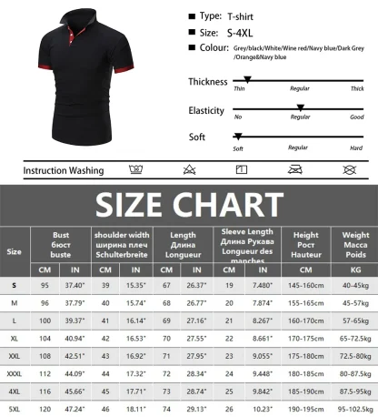 Sporty Look Golf Polo Shirt - Image 7