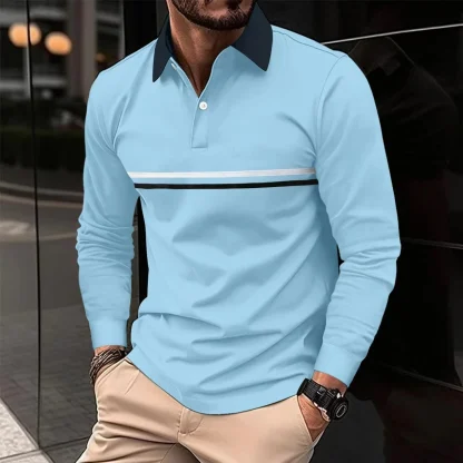 Classic Stripe Golf Polo Shirt