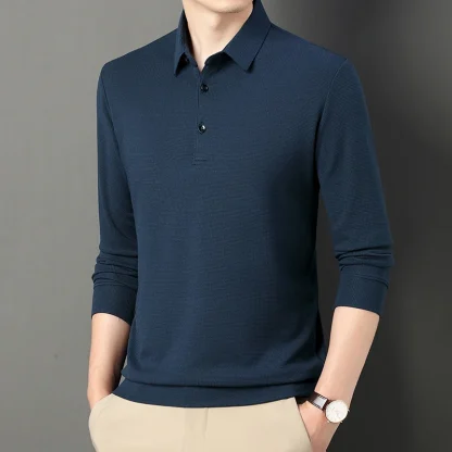 Long Sleeve Lapel Golf Polo - Image 2