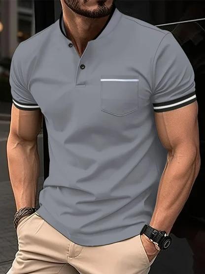 Summer Breathable Golf Polo Shirt - Image 5