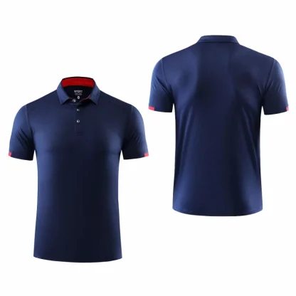 Breathable Lapel Golf Polo Shirt - Image 4
