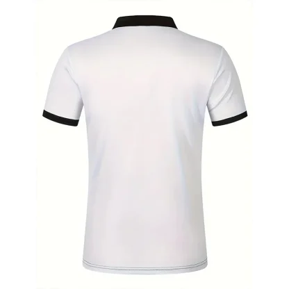 Classic Striped Golf Polo Shirt - Image 2