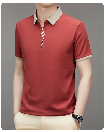 Business Classic Fit Golf Polo Shirt - Image 3