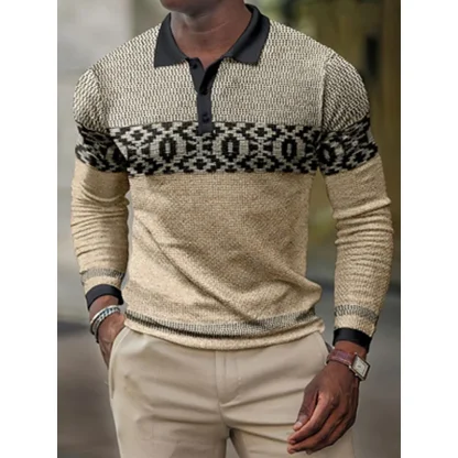 Trendy Long Sleeve Golf Polo Shirt