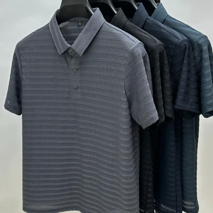 Sporty Mesh Golf Polo Shirt - Image 6