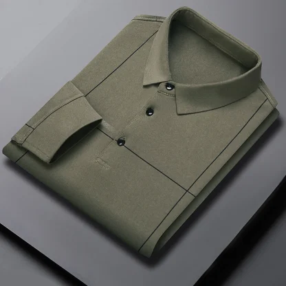 Casual Long Sleeve Golf Polo - Image 2