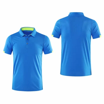 Breathable Lapel Golf Polo Shirt - Image 3