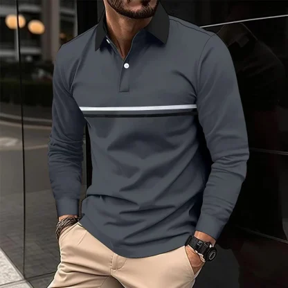 Classic Stripe Golf Polo Shirt - Image 5