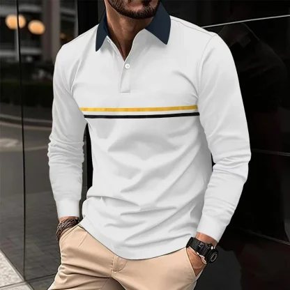Classic Stripe Golf Polo Shirt - Image 2