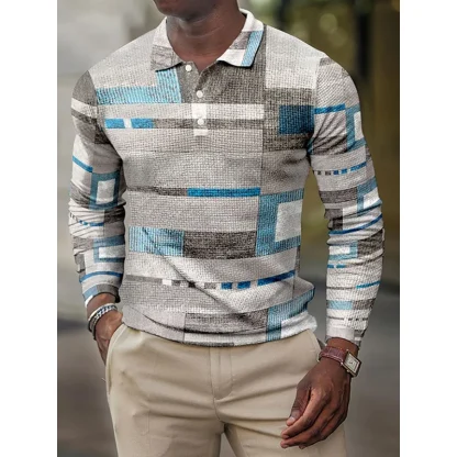 Trendy Long Sleeve Golf Polo Shirt - Image 2